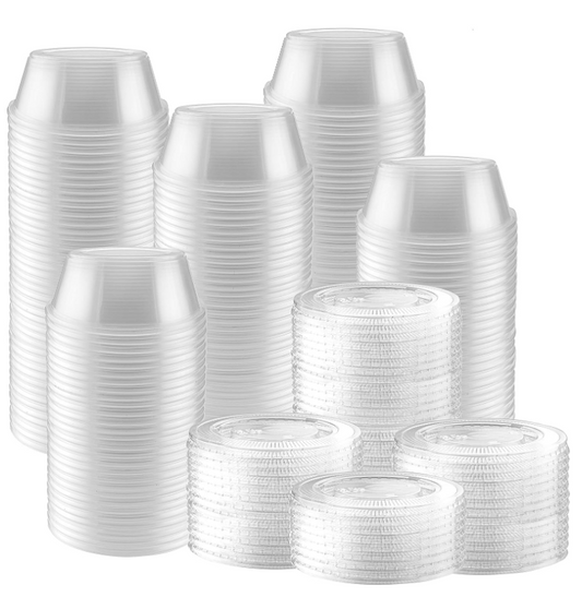 2oz Hinged Sauce Cup w/ Lid-1000 Pack